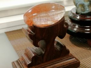 レッドルチル 天珠型鑑賞石